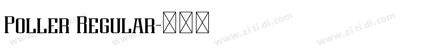 Poller Regular字体转换 Poller Regular字体转换